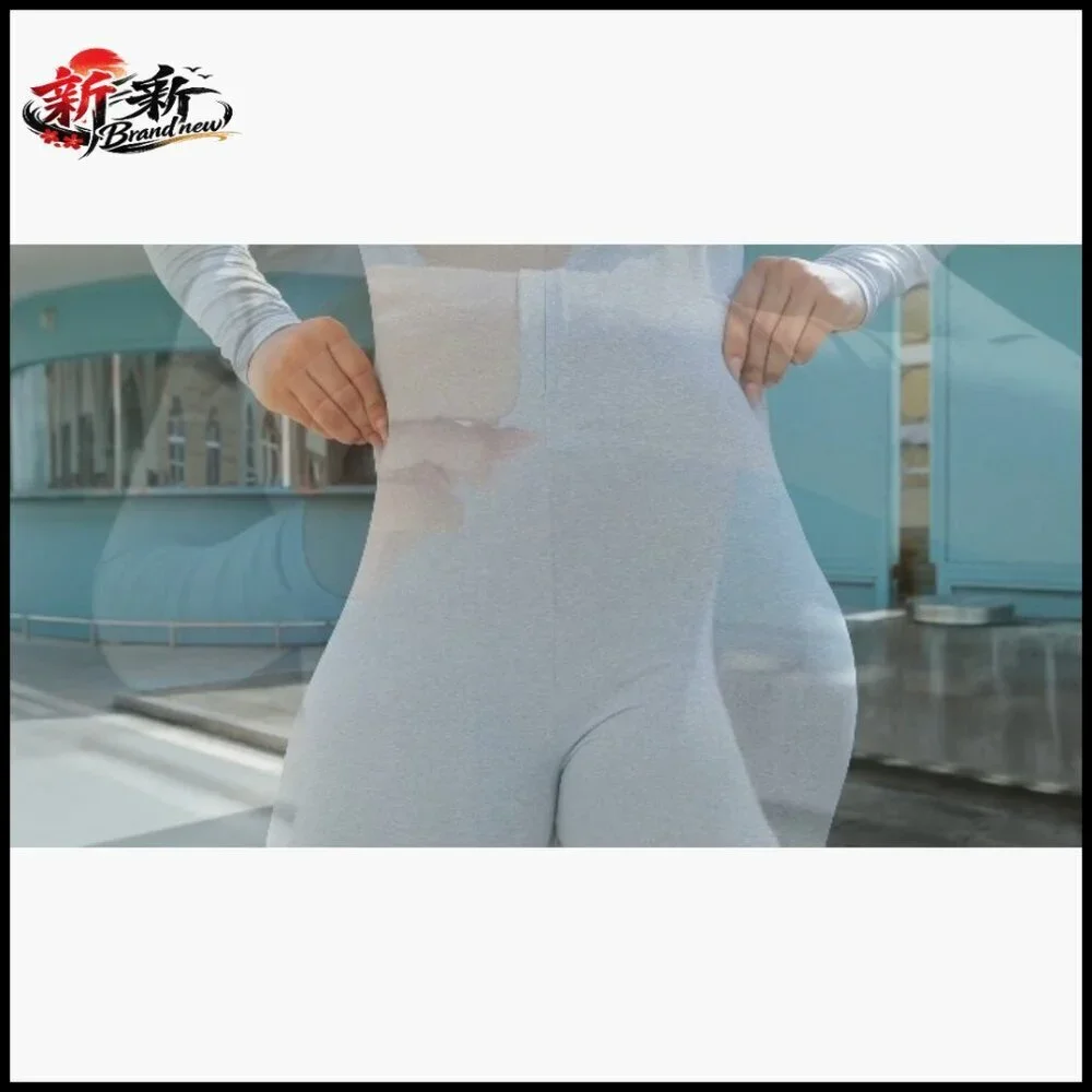 Long Sleeve Zip Up Bodycon Jumpsuit Polyester Blend Romper